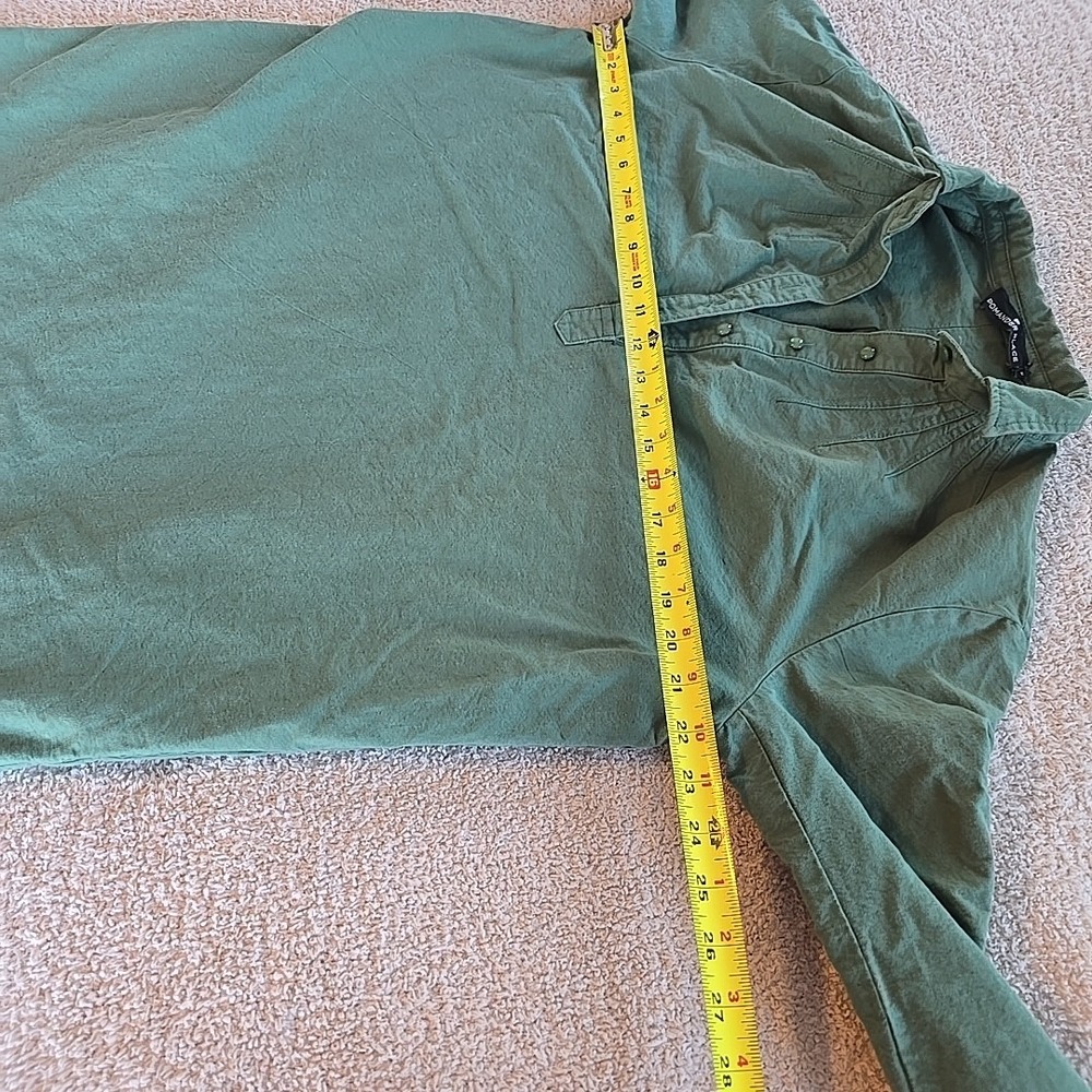 Tuckernuck Pomander Place Polly Shirt Dress Green Boxy Long Sleeve Buttons Sz M - Picture 13 of 15